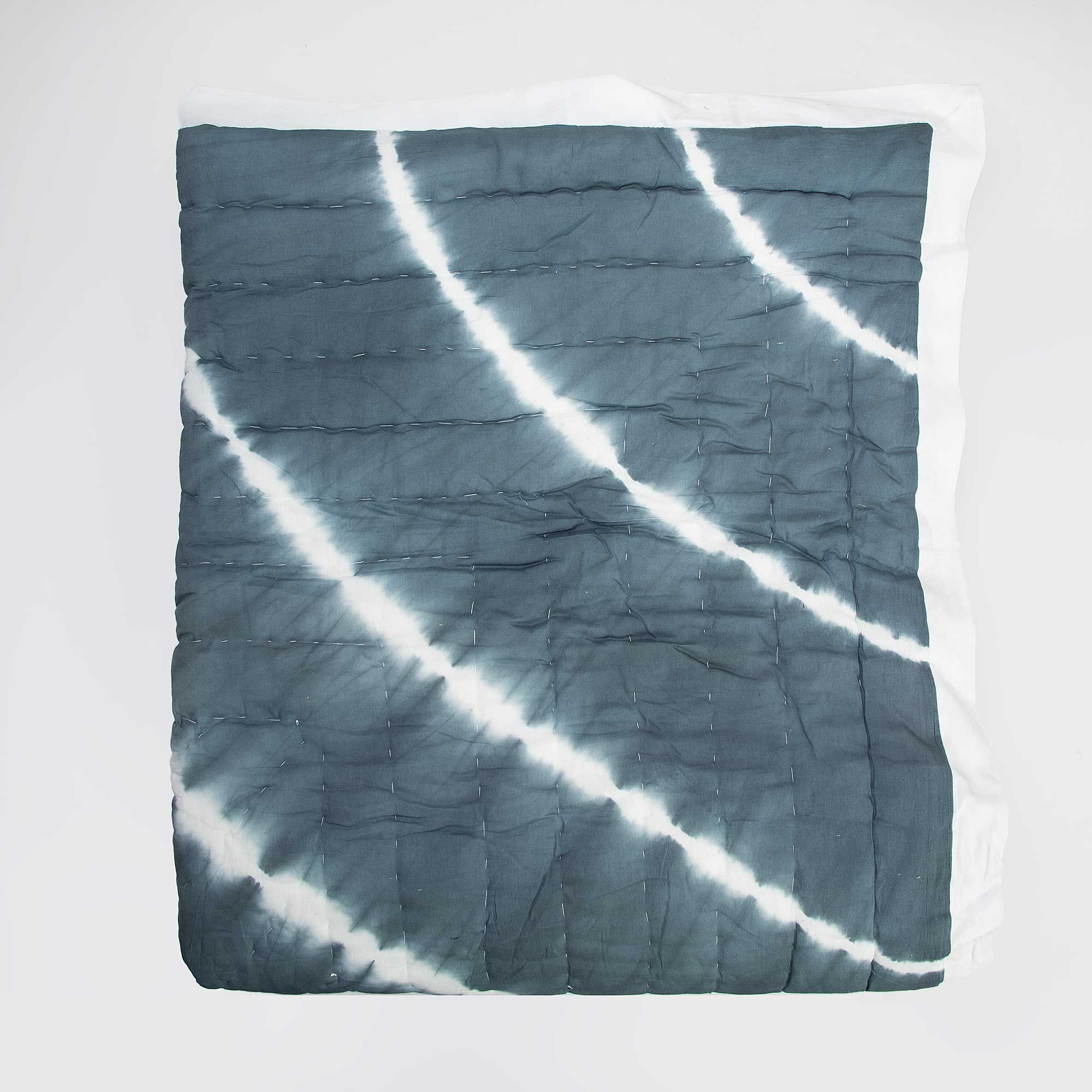Gray Tie Dye Luxury Soft Cotton Jaipuri Razai Double Bed